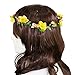 DreamLily Women's Flower Festival Wedding Hair Wreath Boho Floral Headband BC09(Yellow)