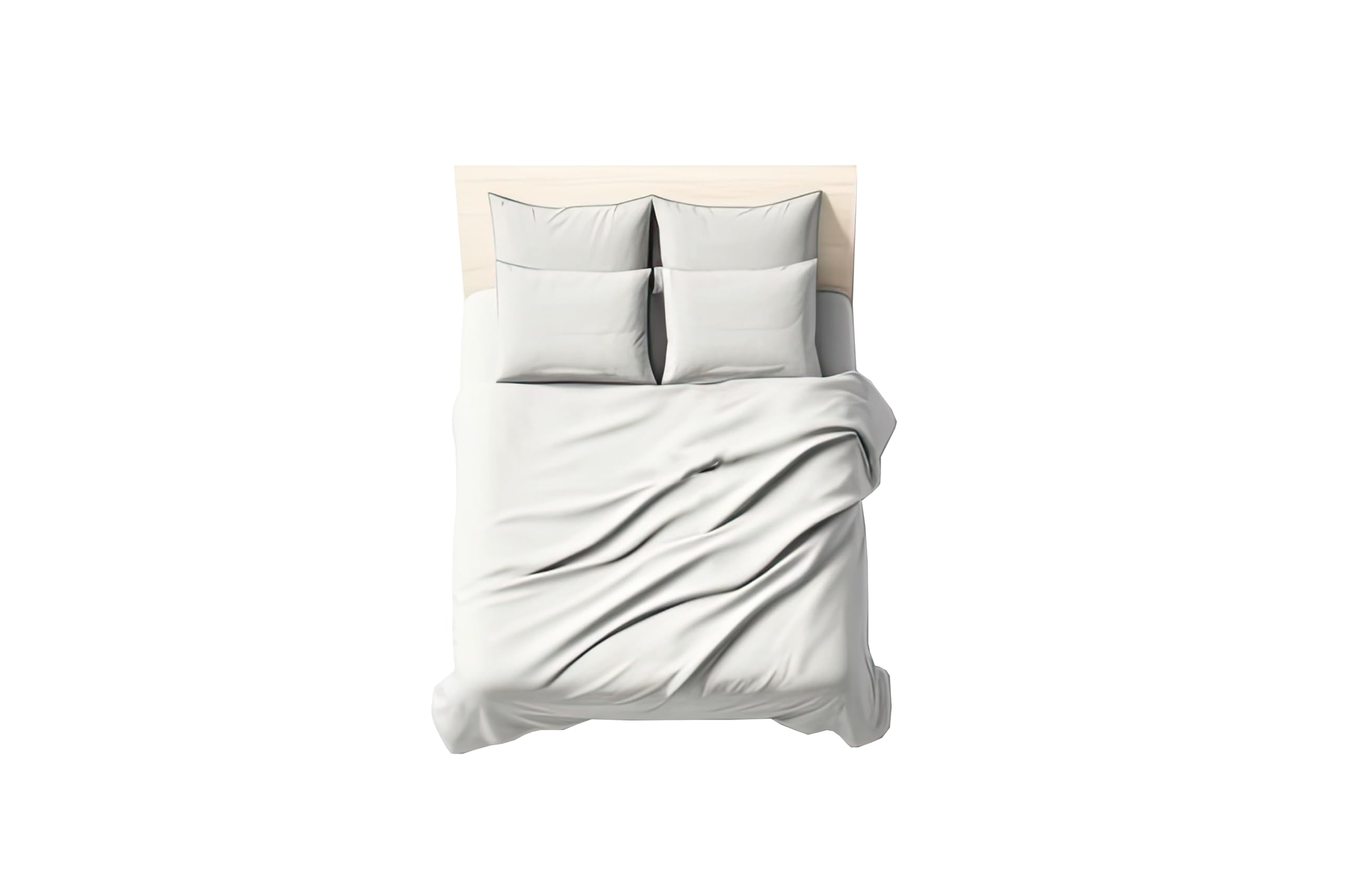 0Bed zer0bed Double Flat Sheet Plain 100% Cotton 260 x 290 cm White Flat Sheet 1 Piece (Top Sheet Only)