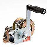 Oanon Heavy Duty Hand Winch 600 lbs Hand Crank Strap Gear Winch ATV Boat Trailer(US Stock)