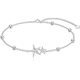LWXIE Diamond Star Bracelet for Women Sterling Silver Adjustable Star Bracelet Jewelry Gift for Mom Wife Friends