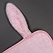 Luxury Hooded Baby Towel and Washcloth (Pink) | Extra Soft Bamboo Baby Towels for Infant, Toddler, Newborn and Kids | Great Gift, Baby Girl Towel for Pool and Beach | Softer than Organic Terry Cotton