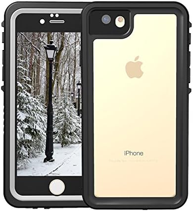 TRONOE iPhone 6/6s waterproof case, Clear Back Upgraded Extreme Durable with Built-in Screen Drop Resistance Fully Protection Sealed Shock Dirt Snow Proof Cover Case for iPhone 6/6s (Black)