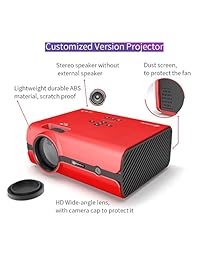 VANKYO Proyector Portátil con 2500 Lux, Soporta HD 1080P, Mini Proyector con USB SD AV HDMI VGA Entrada. Vienen con bolsa de transporte y cable HDMI.