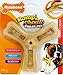 Nylabone Romp 'N Chomp Wolf Chicken Flavored Triple Treat Bone Dog Treat and Chew Toy