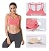 Queenie Ke Women's Light Support Cross Back Wirefree Pad Yoga Sports Bra Size S Color Pink