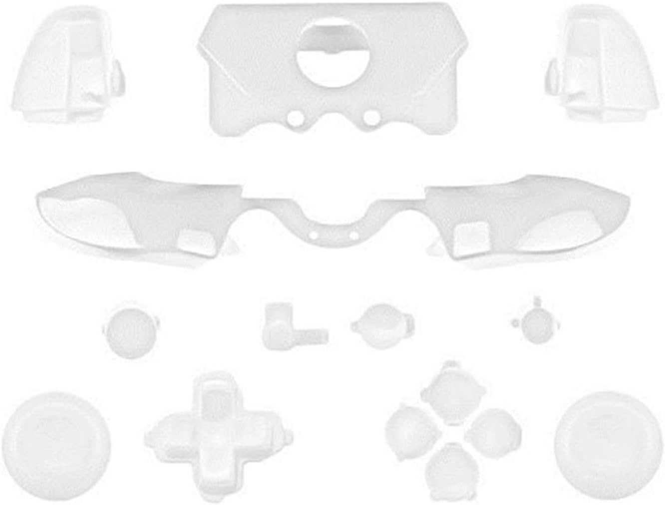 Canamite LB RB LT RT Bumper Trigger Button Set Case Cover for Xbox One Controller with 3.5mm headphones jack (white)