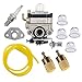 HIFROM Carburetor Carb Kit with Primer Bulb Gasket Fuel Line Filter Compatible with Honda GX22 GX31 FG100 Mantis Tiller String Trimmer Brush Cutter