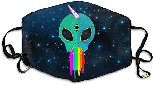 AlioaI Unicorn Alien Flu Rainbow Unisex Dust Allergy Flu Masks Washable Activated Carbon Breath Healthy Safety Mouth Masks