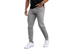 GINGTTO Mens Jeans Skinny Stretch Premium High Rise Colored Jeans Expandable Waist