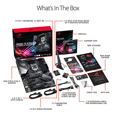 ASUS-ROG-STRIX-Z390-E-Gaming-Placa-base-Gaming-ATX-Intel-de-8a-y-9a-gen-LGA-1151-con-Aura-Sync-Wi-Fi-80211ac-soporte-DDR4-4266-MHz-2-M2-con-disipador-SATA-6-Gbps-HDMI-y-USB-31-Gen-2