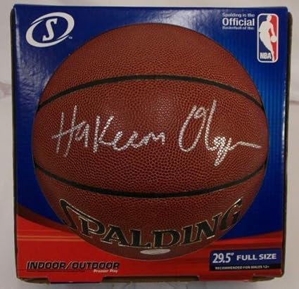 hakeem olajuwon autographed basketball