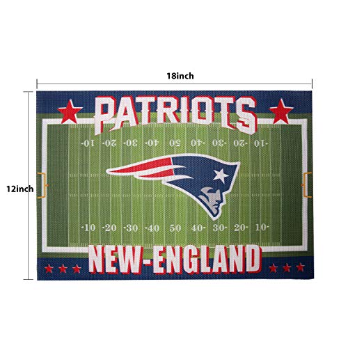 image for MT-Sports Football Team Logo 4 Pcs PVC Placemats Mats Pads Coasters He