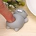 Lookatool Cute Mochi Squishy Cat Squeeze Healing Fun Kids Kawaii Toy Stress Reliever Decor, Grey
