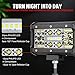 LED Pods Light,OFFROADTOWN 5” 210W LED Light Bar Quad Row Fog Light Flood Spot Combo Beam Boat Light Driving Lights Waterproof Off Road LED Light For Jeep ATV UTV Truck Motorcycle
