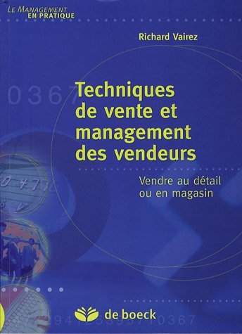Techniques de vente et management des vendeurs