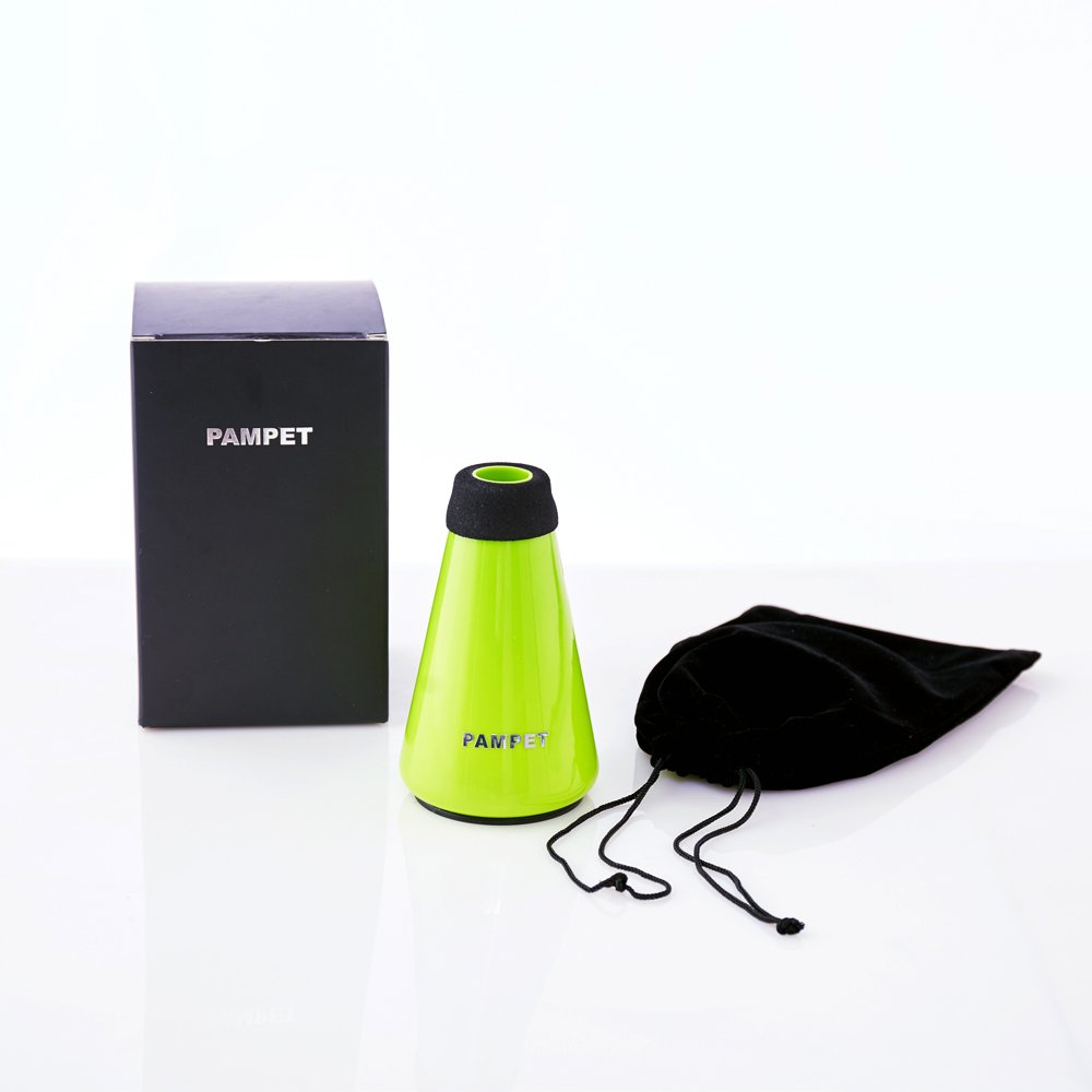 PAMPET Lightweight Plastic Practice Trumpet Mute Silencer Straight Mute For Trumpet (Green