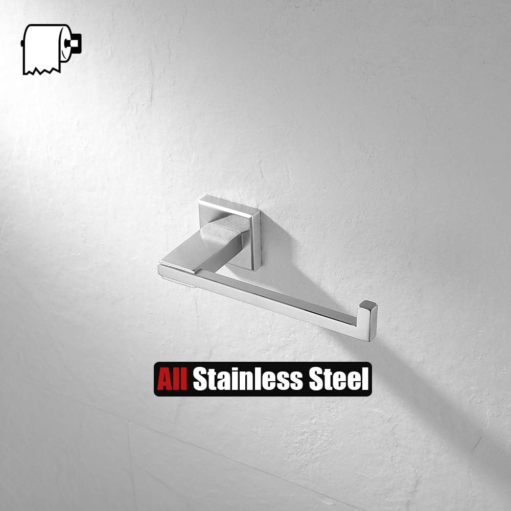 JQK Toilet Paper Holder, 5 Inch 304 Stainless Steel Tissue Paper Dispenser, Brushed Nickel Wall Mount, TPH200-BN: Home & Kitchen