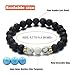 2 Packs Lava Stone Diffuser Bracelet Essential Oils Diffuser Bracelet, Aromatherapy Bracelet fro Women, Healing Bracelet Genuine Lava Beads Howlite Bracelet 8mm