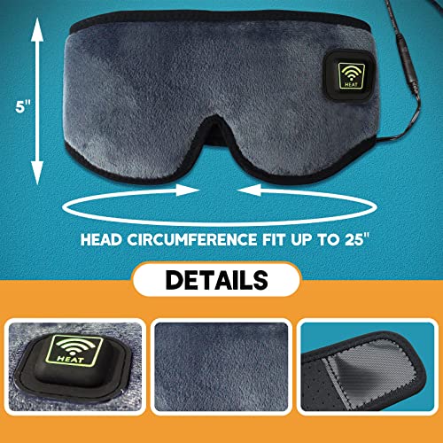 Creatrill XLarge Heated Eye / Sinus Mask, USB Heating Compress Pad for