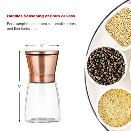 bonris Copper Stainless Steel Salt and Pepper Grinder Set Manual