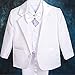 Dressy Daisy Baby Boy' 5 Pcs Set Formal Tuxedo Suits No Tail Wedding Christening Outfits Size 12 Months White