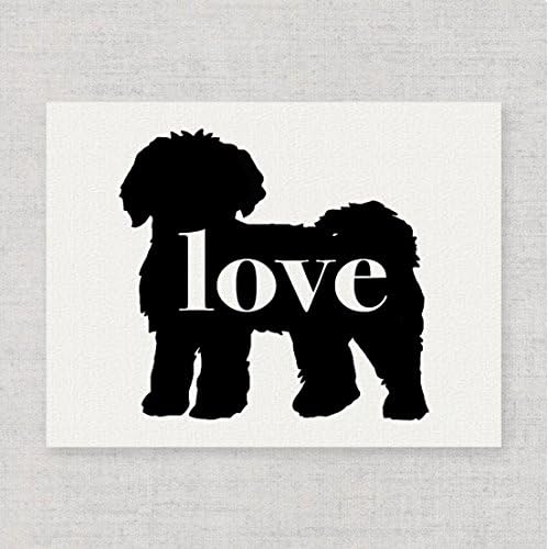 Mini Labradoodle / Goldendoodle Love - A Print on Your Choice of Fine Art Paper or Burlap - Can Be Personalized