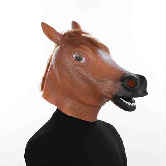 WSJDM Halloween Animal Máscara de Cabeza de Caballo Cosplay Horsehead