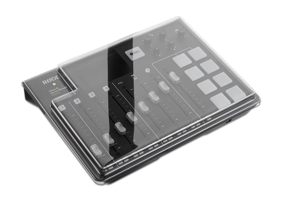 Decksaver Cover for Rode Rodecaster Pro - Super-Durable Polycarbonate Protective lid in Smoked Clear Colour, Made in The UK - The Creators’ Choice for Unbeatable Protection