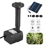 EEEKit Solar Fountain Pump, 1.2W Solar Powered Water Fountain Panel Kit for Birdbath, Pond, Pool, Garden Fish Tank and Lawn(9.9FT Cord)
