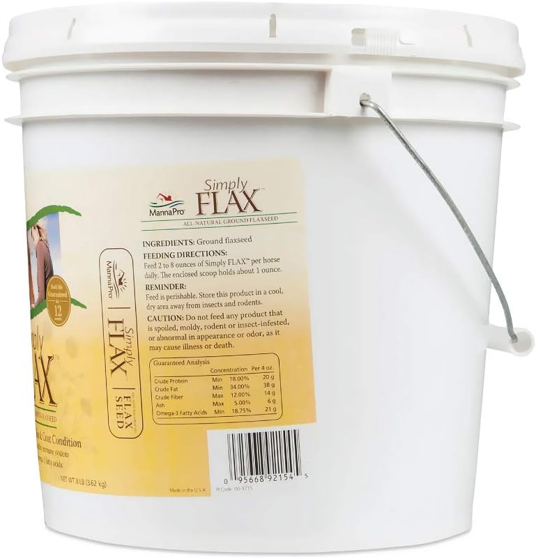 Manna Pro Simply Flax for Horses | Omega-3 Fatty Acids from Flaxseed | 8 Pounds : Horse Nutritional Supplements And Remedies : Pet Supplies