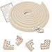 Mom's Besty Extra Dense Child Safety Protectors & Furniture Bumpers Set – 16.2 Ft. Total Coverage (15 Ft. Edge & 4 Taped Corner Guards) - Ivory White - Free Home Baby Proofing Checklist