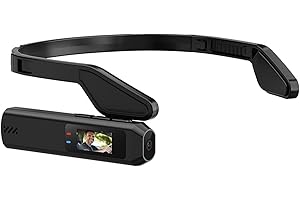 Gugxiom Head Mounted 2.7K Action Camcorder with EIS, 110 Wide Angle POV Video & 12MP, Smartphone App Transfer, Ear Hook Mount