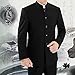 Chinese Traditional Men Uniform Chinese Tang Tunic Suit Two Pieces Black