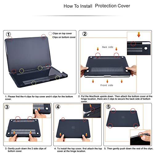 L2W MacBook Retina Pro 13 Case Model: A1502/A1425 Protective Hard Case, Plastic Rubber Coated Shell for Mac Pro 13" with Retina Display NOT CD-ROM (2012-2015 Version) - Tropical Palms Leaves 09
