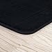 Lavish Home Bathroom Rugs - 2-Piece Memory Foam Bath Mats with Microfiber Top - Non-Slip Absorbent Rugs for Shower, Laundry, or Kitchen (Black)