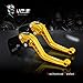 MZS Short Brake Clutch Levers Compatible with GSXR600 2006-2010| GSXR750 2006-2010| GSXR1000 2005-2006 Gold