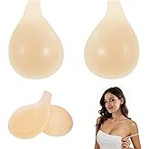 Adhesive Bra, Breast Lift Strapless Silicone Sticky Bra Nippless Covers Push Up Self Invisible Backless Sticky for Women