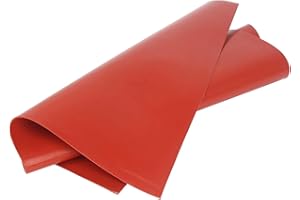 CXGBQSJ Silicone Rubber Sheet Red 1000x500mm Rubber Gasket for Gaskets Seals Crafts Supports Leveling, Thickness,5mm