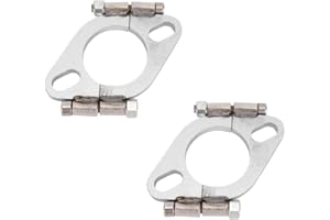 Oval Exhaust Flange, 2Pcs 2inch Flat Oval Split Repair Exhaust Flange Replacement Accessory Split Flange