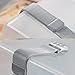 bayite Milanese Loop Bands Compatible Fitbit Charge 2, Stainless Steel Magnet Lock Metal, Silver with Rhombus Pattern Small