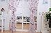 DZT1968® 1PC White Printed Flower Lace Chiffon Tulle Sheer Window Treatments Door Screen Curtain (80 inch x 40 inch) (Pink)