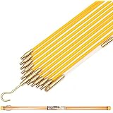 33' Fiberglass Running Wire Cable Coaxial Electrical Fish Tape Pull Push Kit