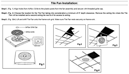 Low Priced Ceiling Tile Fan With 2 Speed Wall Control 4735 Sa