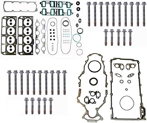 GM 6.2 V-8 Full Engine Gasket Set - Includes new Head bolts - vin "8"