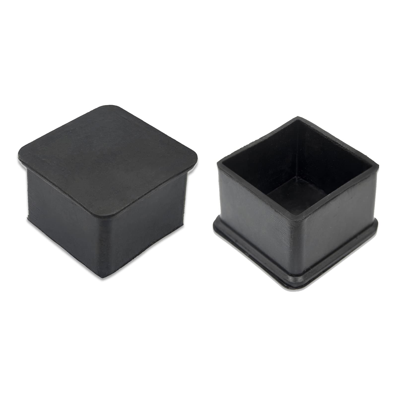 Flyshop 8Pcs Chair Leg Caps Non-Slip Thickened Rubber Chair Leg Tips Floor Protectors Square Furniture Table Feet Covers, 1-9/16" x 1-9/16", 40 x 40 mm