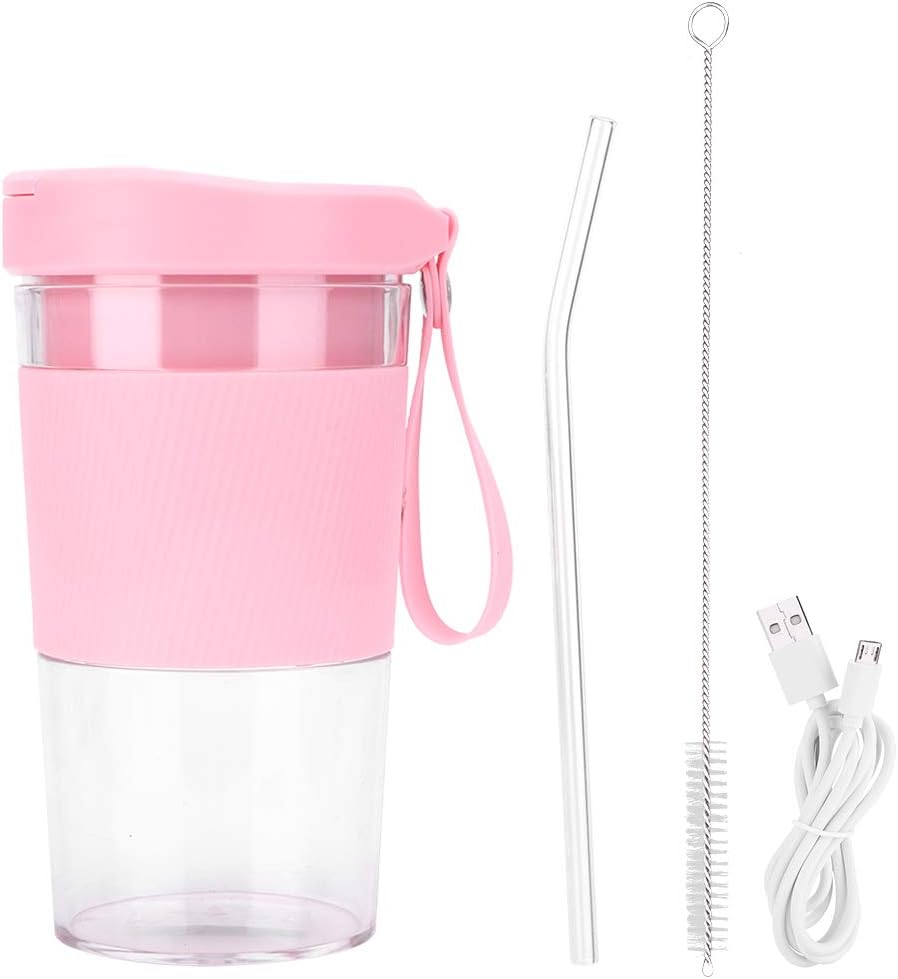 POCREATION Portable Cordless Blender,Personal Blender Juicer, Mini Mixer, Smoothies Maker Fruit Blender Cup with USB Rechargeable, BPA Free, 240ml, for Home, Office, Sports, Travel, Outdoors