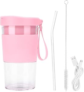 POCREATION Portable Cordless Blender,Personal Blender Juicer, Mini Mixer, Smoothies Maker Fruit Blender Cup with USB Rechargeable, BPA Free, 240ml, for Home, Office, Sports, Travel, Outdoors