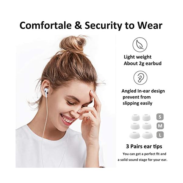 Earphones for iPhone 12, In-Ear Headphones for iPhone 7 Noise Isolating Stereo Earbuds with Mic Compatible with iPhone…