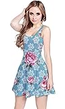 CowCow Womens Blue Lace Sleeveless Dress, Blue Lace - XS