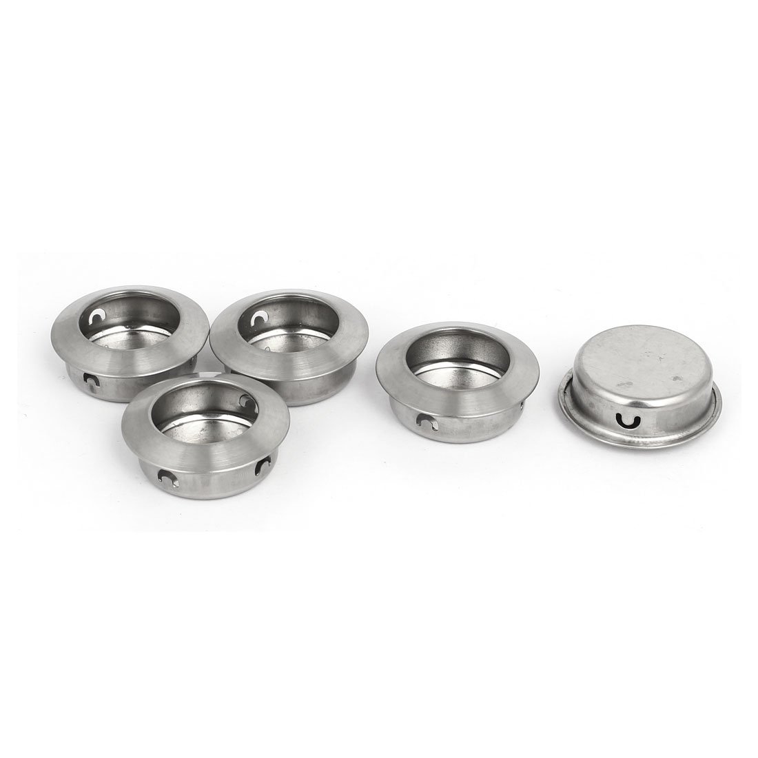 Sourcingmap Furniture Sliding Door 35mm Dia Round Recessed Flush Metal Pull Handles 5pcs